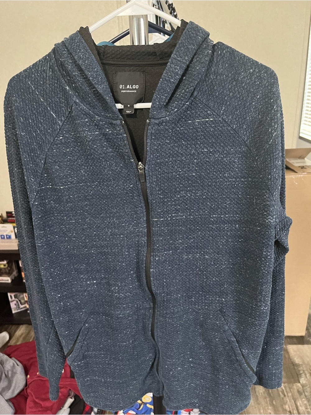 ALG0 Performance Men’s Navy Zip Hoodie